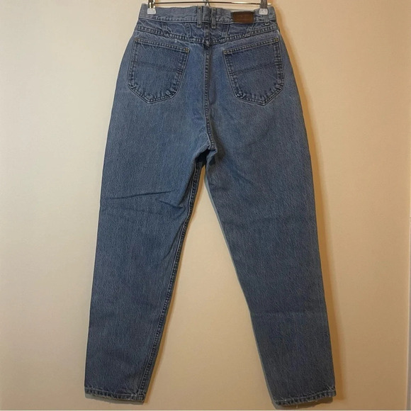 VTG L.L. BEAN 90s High Waisted Contrast Stitching Light Wash Mom Jeans - Picture 5 of 13